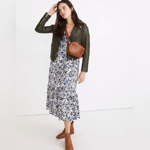 Madewell - Washed Leather Motorcycle Jacket - Dark Forrest